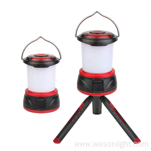 Wason New ABS Plastic Warm White And Red Light Outdoor Rechargeable Led Lantern Dimmable Hanging Camping Tent Light